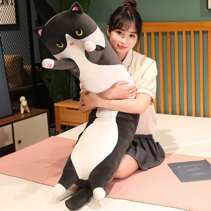 Cute Soft Long Cat Pillow Plush Toy for All Ages