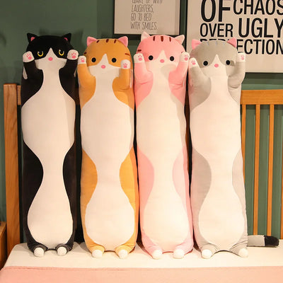 Cute Soft Long Cat Pillow Plush Toy for All Ages