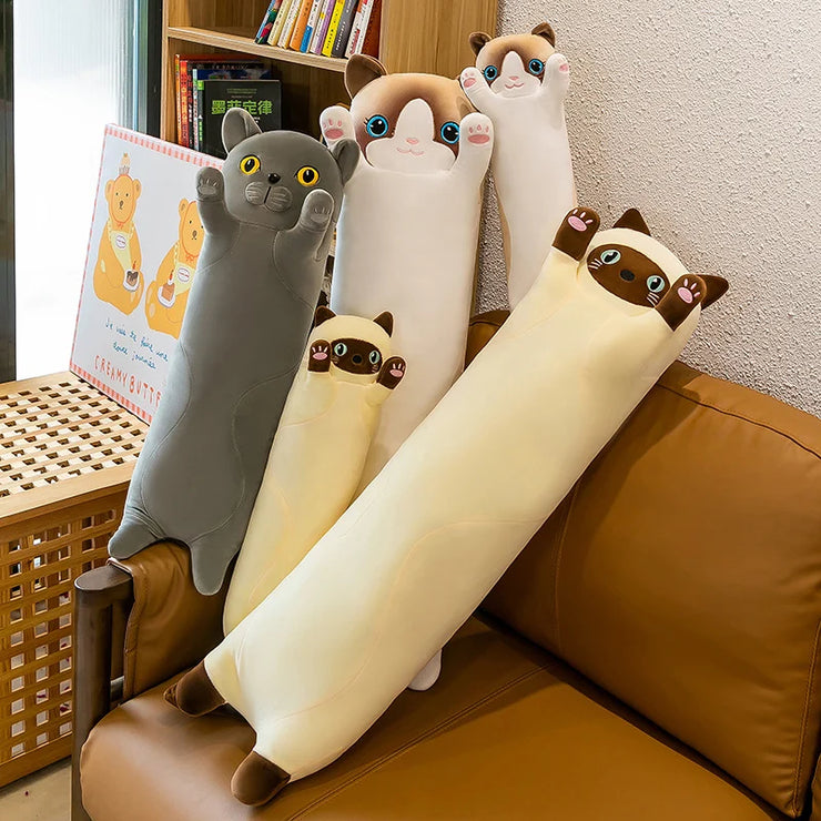 Cute Soft Long Cat Pillow Plush Toy for All Ages