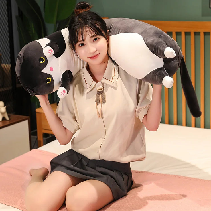 Cute Soft Long Cat Pillow Plush Toy for All Ages