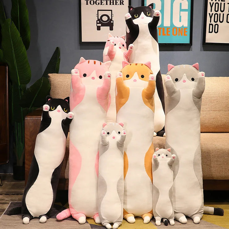 Cute Soft Long Cat Pillow Plush Toy for All Ages